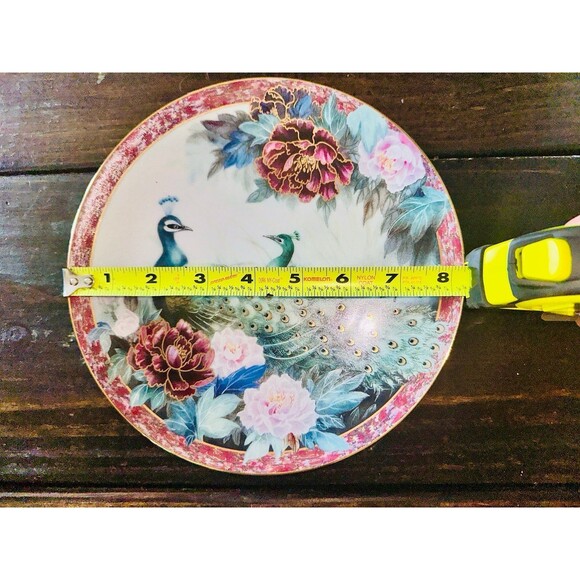 Collectors Plate "Serenity" by Lily Chang Gardens of Paradise Peacock 8.25" - Picture 4 of 4